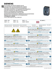 Siemens 3VA11 F Série Notice D'utilisation