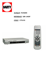 Pioneer DBR-S400F Manuel Utilisateur