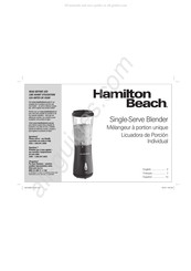 Hamilton Beach 51101R Manuel D'utilisation