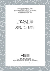 Gessi OVALE 21631 Instructions D'installation