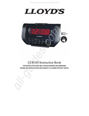 Lloyd's LCR340 Manuel D'instructions