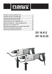 Narex EV 16 K-S Manuel D'utilisation