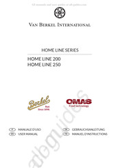 Van Berkel International HOME LINE Série Manuel D'instructions