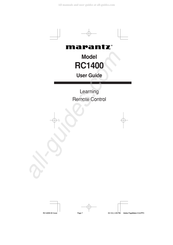 Marantz RC1400 Mode D'emploi