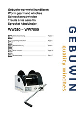 GEBUWIN WW7500 /D/Ex Série Mode D'emploi