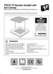 TP Toys TP275 Instructions De Montage, D'entretien Et D'utilisation