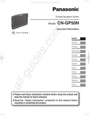 Panasonic Strada CN-GP50N Informations Importantes