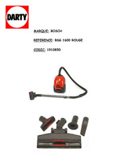 Bosch BSG 1600 Mode D'emploi