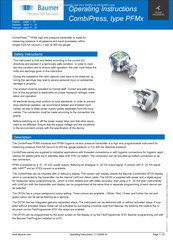 Baumer CombiPress PFM Serie Instructions