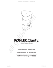 Kohler Clarity Manuel D'instructions Et D'entretien