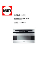 Smeg FM38X Guide D'utilisation