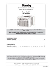 Danby DAC 6009EE Guide D'utilisation