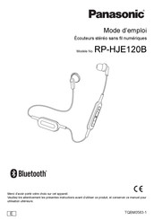 Panasonic RP-HJE120B Mode D'emploi