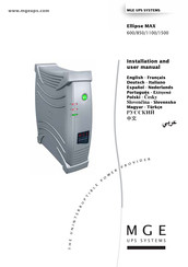 Mge Ups Systems Ellipse MAX 600 Instructions D'utilisation Et D'installation