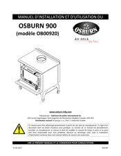 Osburn 900 Manuel D'installation Et D'utilisation