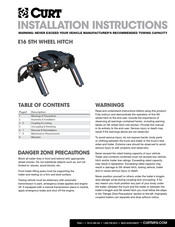 curt E16 5TH Instructions D'installation