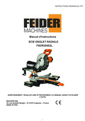 FEIDER Machines FSOR254S2L Manuel D'instructions