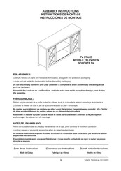 Hudson & Canal TV0404 Instructions De Montage