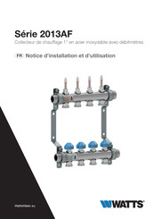 Watts 2013AF Serie Notice D'installation Et D'utilisation