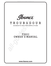 Ibanez Troubadour T30II Manuel D'utilisation