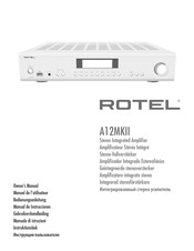 Rotel A12MKII Manuel De L'utilisateur