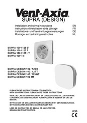 Vent-Axia SUPRA 100 B Instructions D'installation Et De Câblage