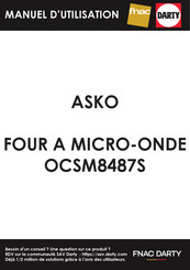 Asko OCSM8487S Mode D'emploi