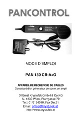 PANCONTROL PAN 180 CB-A+G Mode D'emploi