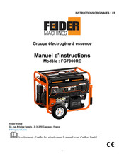 FEIDER Machines FG7000RE Manuel D'instructions