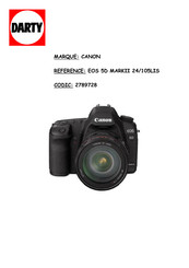 Canon EOS 5D Mark II Mode D'emploi