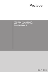 Micro-Star International Z97M GAMING Mode D'emploi