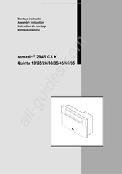 REMEHA rematic 2945 C3 K Instructions De Montage