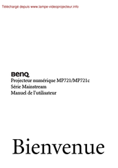 BenQ Mainstream MP721 Manuel De L'utilisateur