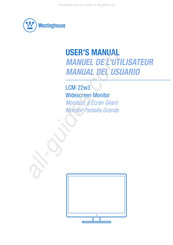 Westinghouse LCM-22W3 Manuel De L'utilisateur