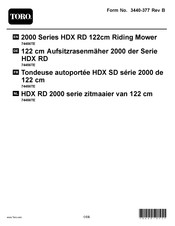 Toro HDX SD 2000 Série Manuel De L'utilisateur