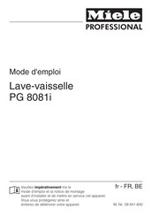 Miele professional PG 8081i Mode D'emploi