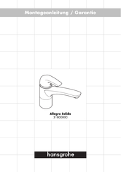 Hansgrohe Allegra Solida 31800000 Instructions De Montage