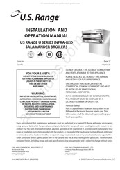 Garland U.S. Range UIR60 Instructions D'installation Et D'utilisation