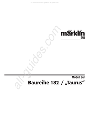 marklin 182 Série Mode D'emploi