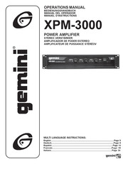 Gemini XPM-3000 Manuel D'instructions