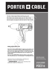 Porter Cable PCE210 Manuel D'instructions