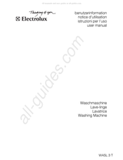 Electrolux WASL 3 T Notice D'utilisation