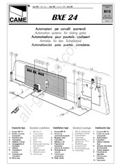 CAME BXE 24 Installation