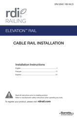 Barrette RDI Elevation Rail Instructions D'installation