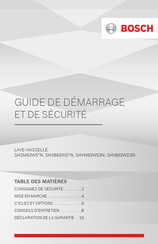 Bosch SHSM63W5 Serie Guide De Démarrage Et De Sécurité