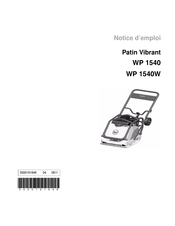 Wacker Neuson WP 1540 Notice D'emploi