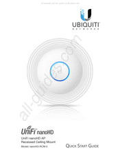 Ubiquiti Networks UniFi nanoHD RCM-3 Guide De Démarrage Rapide