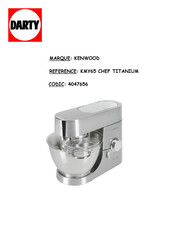 Kenwood CHEF MAJOR KMM020 Serie Instructions