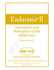 Baby Lock Endurance II Mode D'emploi