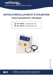 TECHNIREL 003715 Notice D'installation Et D'utilisation